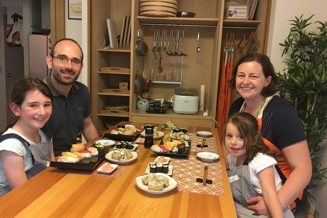 3-Hour Small-Group Sushi Making Class in Tokyo - Sitting down to eat what you made