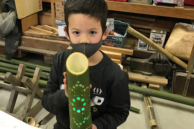 Bamboo LED Lantern Making Experience in Kyoto Arashiyama - Walking through the bamboo forest with Noriko