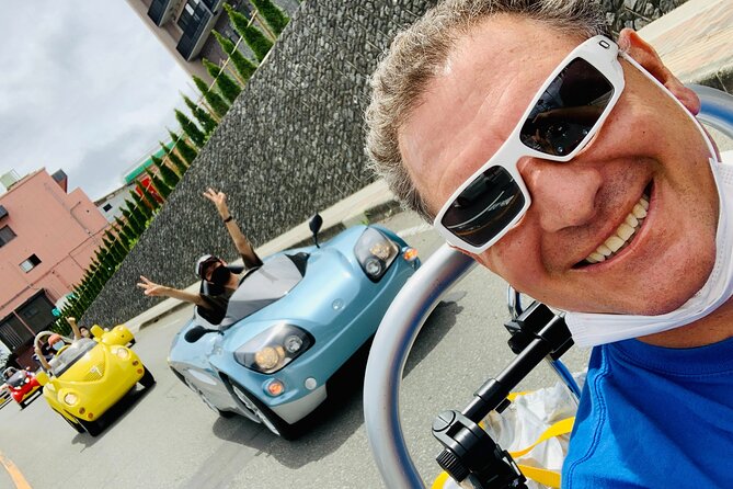 Cute & Fun E-Car tour following guide around Lake Kawaguchiko - Yagizaki Park and the seasonal floating temple