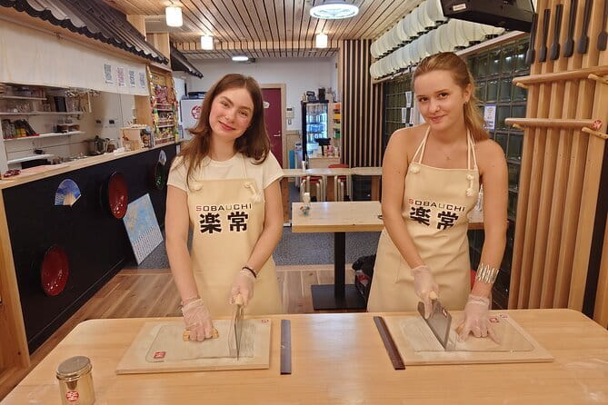 Experience Big soba knife Soba Making Class in Tokyo Kappabashi - Making soba on Tokyo’s kitchen street
