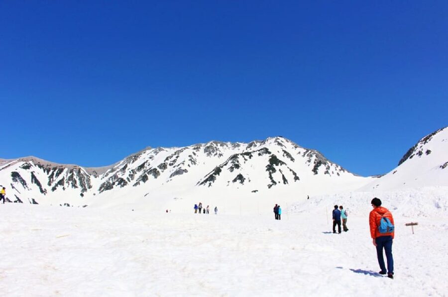 From Nagano: Tateyama-Kurobe Alpine Route - Rising toward Daikanbo by ropeway