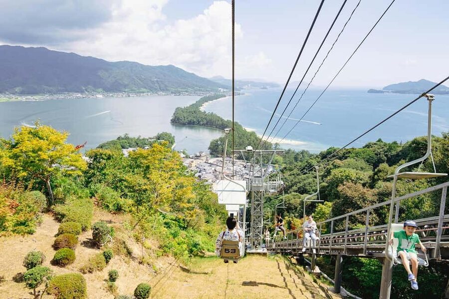 Kyoto Amanohashidate,Ine Bay Trip with Optional boat/Ropeway - Crossing the rotating bridge and walking the sandbar