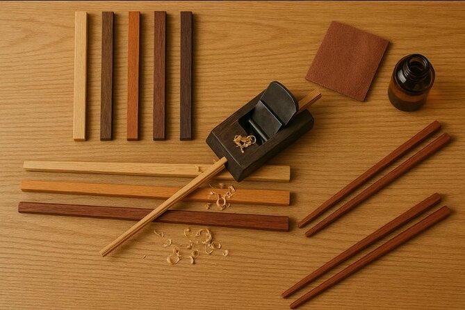 Kyoto : Chopsticks Making Workshop in Gion with Engraving Option - Learning to Use the Kanna Hand Plane