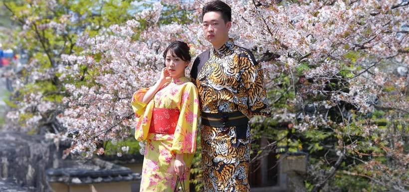 Kyoto Kimono Rental mimosa |Kimono/Yukata Rental Couple Plan - Adding a Private Photographer