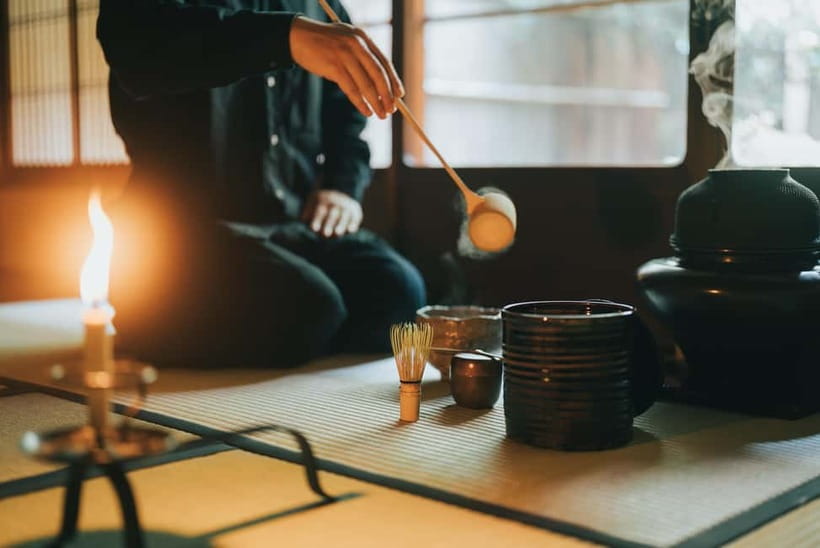 Kyoto: Mindful Tea Ceremony in 100-Year-Old Teahouse - The welcome tea and seasonal sweet