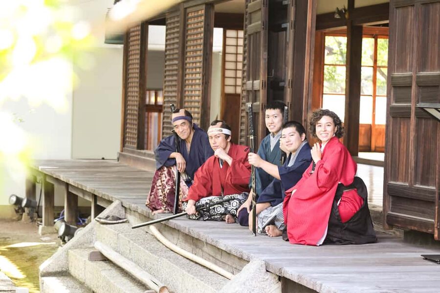 Kyoto: Samurai Sword & Kimono Action Filming Experience - Getting dressed in a traditional kimono