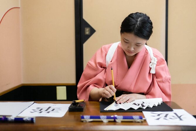 Learning Zen of Japanese Calligraphy in kimono near Osaka Castle - Why the $43.59 price can be worthwhile