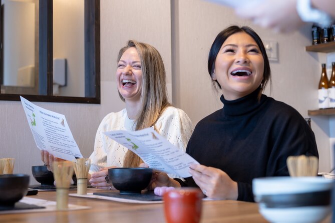 Matcha Making Class in Tokyo with Authentic Japanese Sweets Set - Sipping matcha with seasonal Japanese sweets