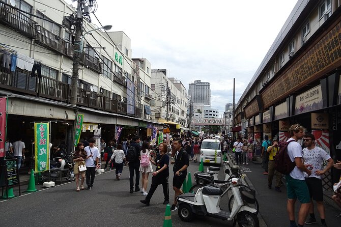 Morning Market Adventure: Toyosu & Tsukiji with Tuna Auction - Tsukiji Outer Market after the auction