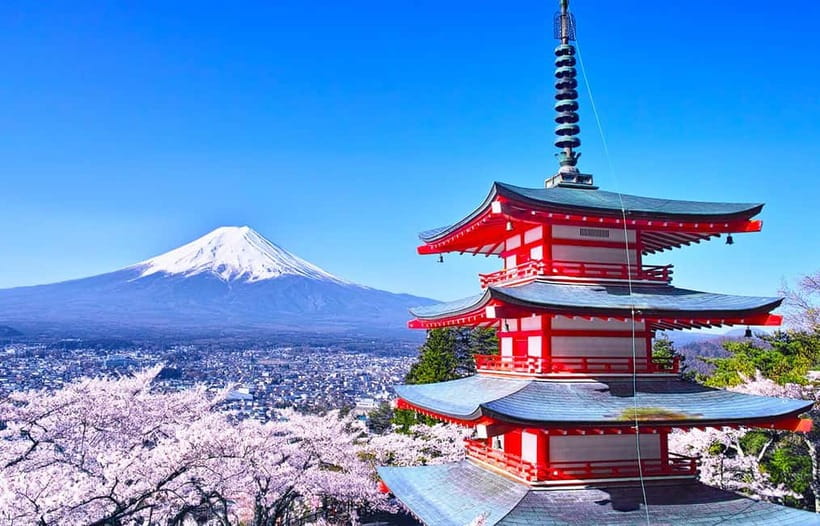 Mt Fuji Top 5 Spots Day Tour: Arakurayama Park,Oshino Hakkai - Oishi Park and the changing seasonal finale
