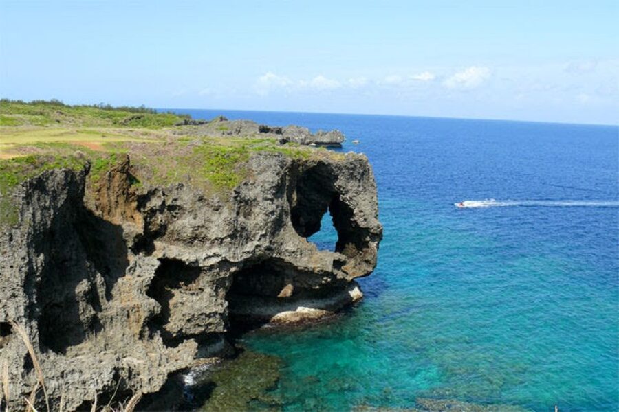 Naha: North Okinawa Sightseeing Tour & Churaumi Aquarium - Cape Manzamo closes the day with open sea views