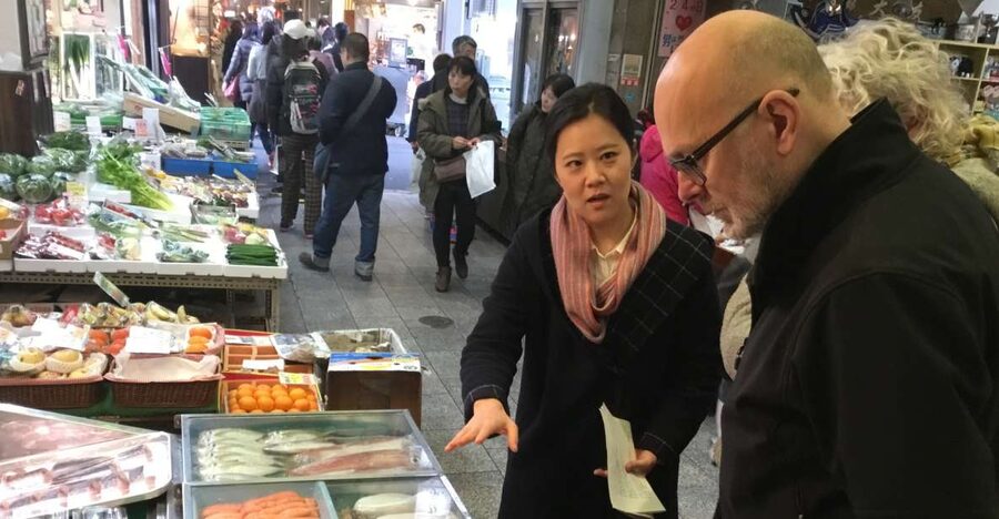 Nishiki Market Food Tour with Cooking Class - A closer look at the three donburi choices