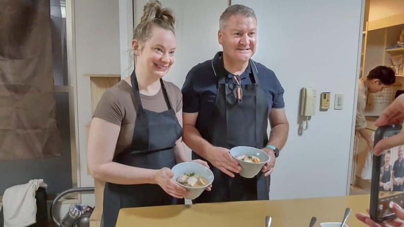 Osaka: Cooking Class Ramen & Gyoza Course in Nanba - Eating the meal you prepared