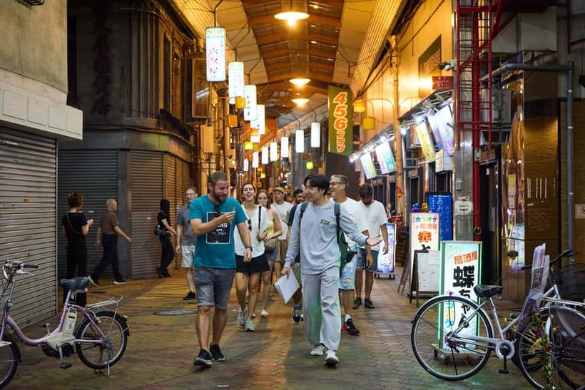 Osaka: Dark Side of Osaka Night Walking Tour - Jyanjyan Yokocho and the taste of retro Osaka