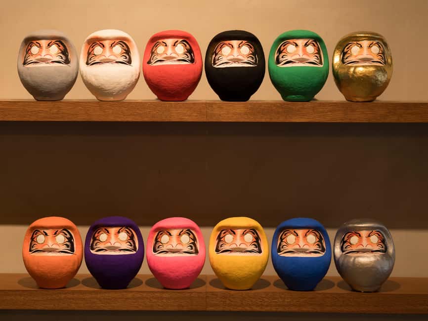 Osaka Daruma Workshop — Paint Your Own Good-Luck Daruma - Picking your color from the ten Daruma choices