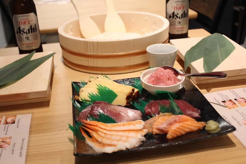 Osaka Dotonbori: Sushi Making Experience - Sake, sushi cosplay, and the fun extras