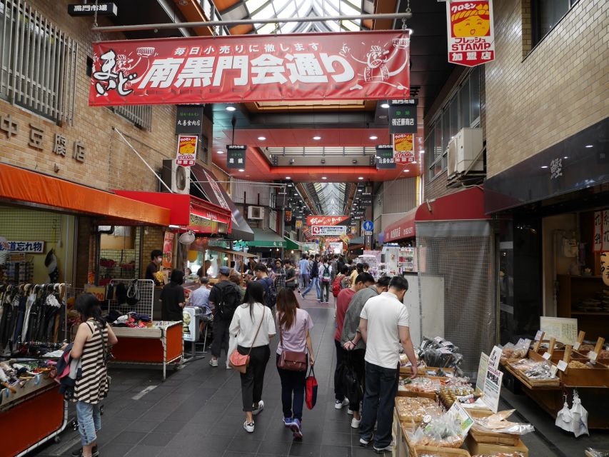 Osaka: Full-Day Sightseeing Tour by Private Vehicle - Kuromon Ichiba: famous, crowded, and worth understanding