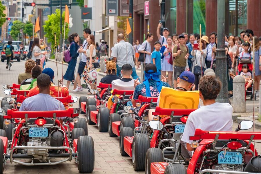 Osaka: Guided Go Karting Tour in a Funny Costume - America-mura and the streets around Namba
