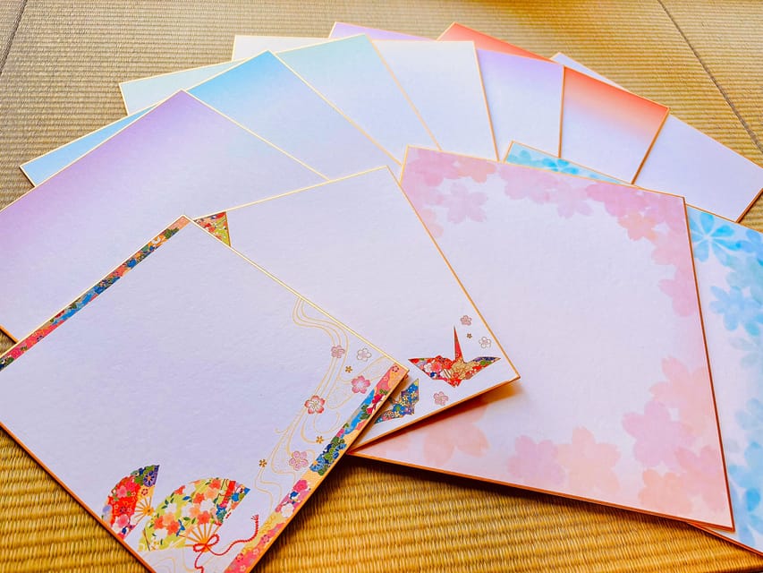 Osaka: Private Japanese Calligraphy Experience - Choosing paper and creating your artwork