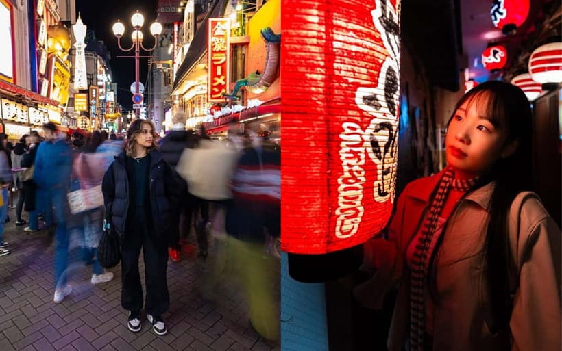 Osaka: Private Vibrant Nighttime Photoshoot (Dotonbori) - How the photographers help you pose