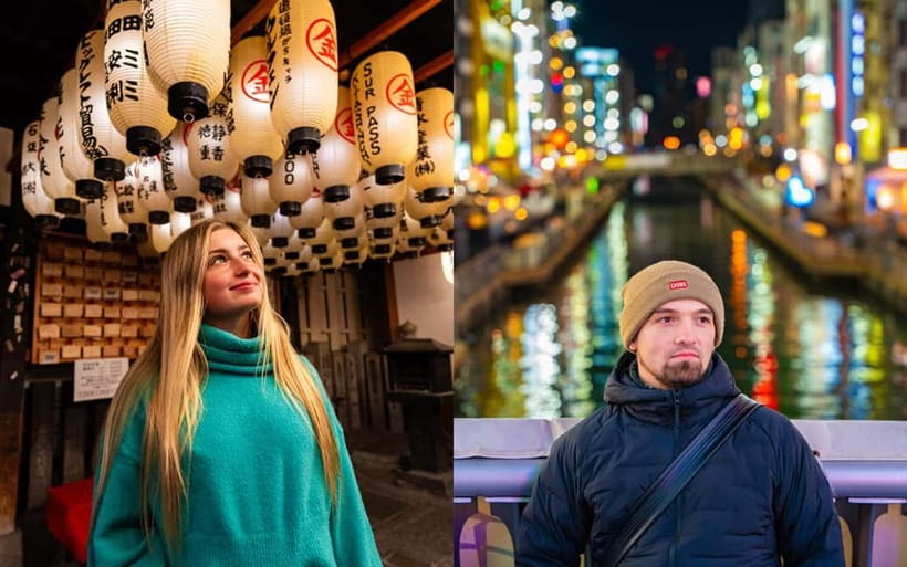 Osaka: Private Vibrant Nighttime Photoshoot (Dotonbori) - Starting at Ebisubashi Bridge