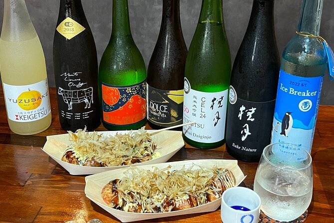 Osaka Sake Tasting & Takoyaki Cooking Experience - Finding MOMO to SAKE in Higashishinsaibashi