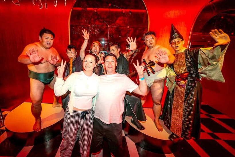 Osaka:SUMO BEATS SHOWCASE: Taiko Drum and Wagyu burger! - The SUMO Wagyu Burger and vegan option