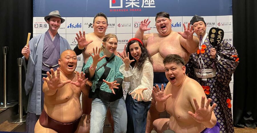 Osaka: Sumo Stage Show with Bento or Snack + Fight & Photo - The rakugo welcome before the performance