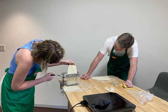 Ramen and Gyoza Cooking Class in Osaka Dotonbori - Kneading ramen noodles by hand