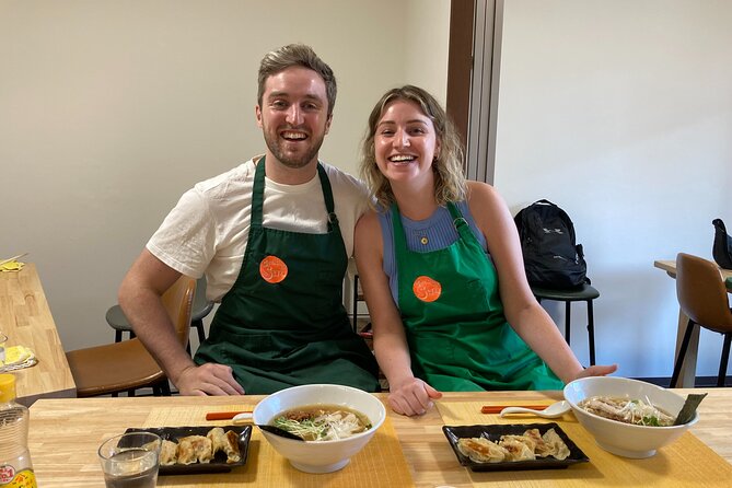 Ramen and Gyoza Cooking Class in Osaka Dotonbori - Folding gyoza with a filling you can adjust