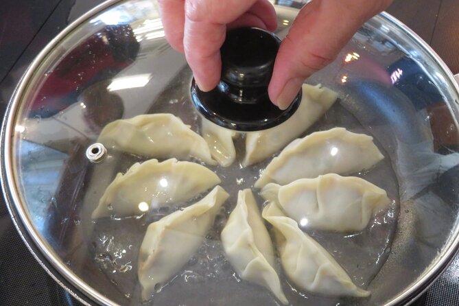 Ramen Making from Scratch with Tokyo Mom(Vegan Option Available) - Folding gyoza beside your ramen
