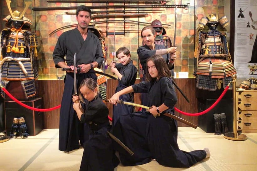 Samurai Ninja Museum Asakusa: Samurai Sword Lesson & Tour - Getting dressed in hakama and samurai armor