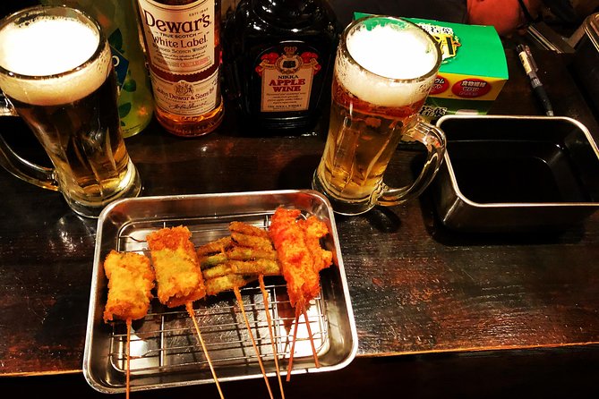 Sangenjaya Back Alleys Private Food and Drink Tour - Kushikatsu and Hoppy at a Standing Bar