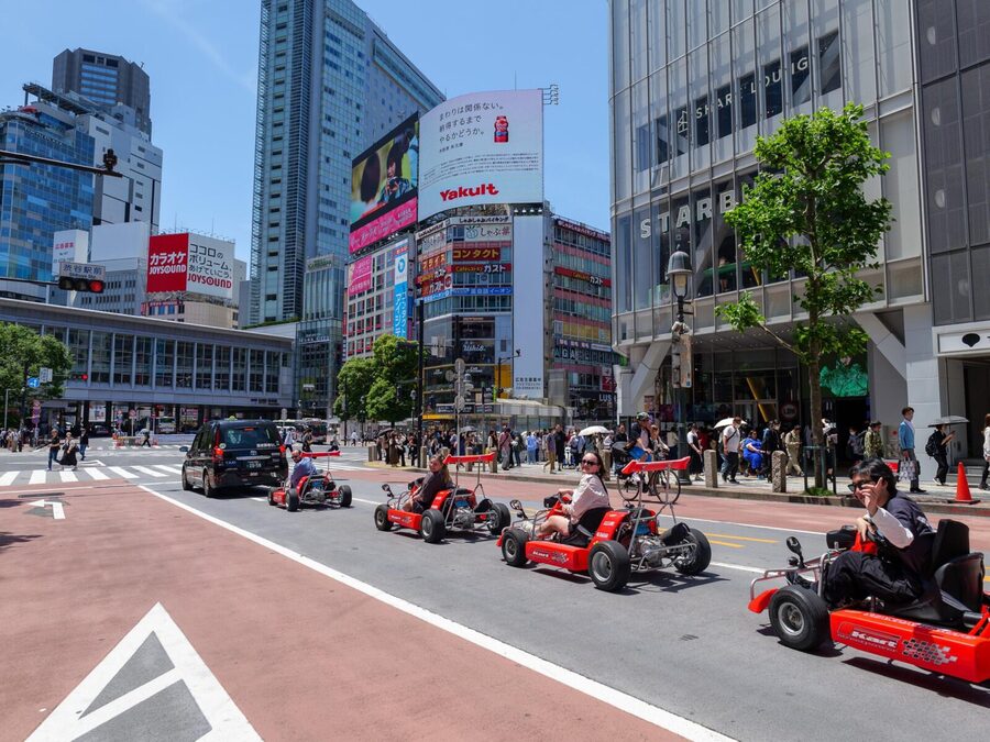Shibuya#2 Go Karting Tour with Funny Costume - License rules are the most important detail
