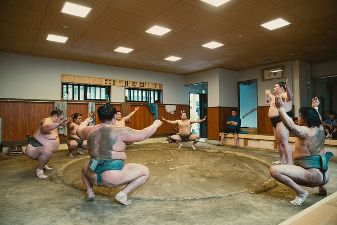 Sumo Wrestlers Morning Practice Tour – Tokyo Sumida District - Stop two: watching 90 minutes of real practice