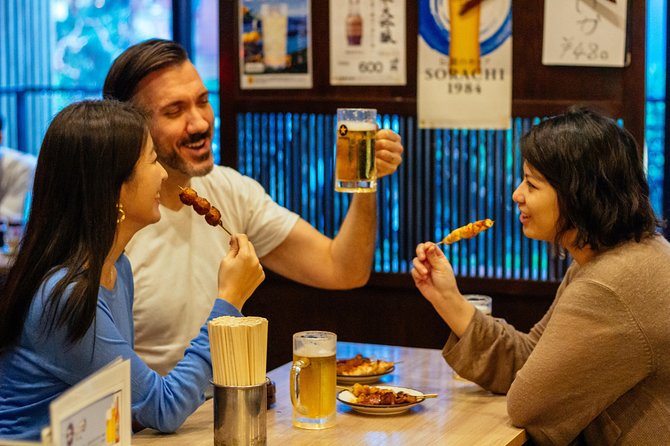 The 10 Tastings of Tokyo With Locals: Private Street Food Tour - Hamonika Yokocho and the satisfying middle of the route