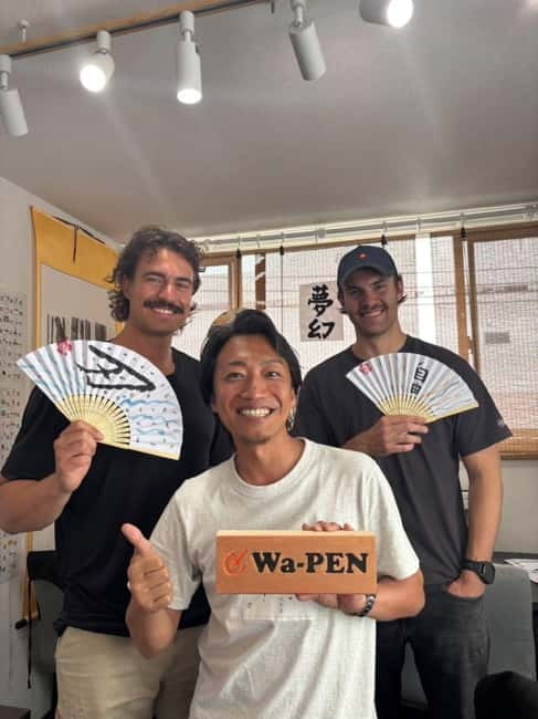 Tokyo:Calligraphy &Make your original folding fan in Asakusa - Starting with hiragana, kanji, and calligraphy basics