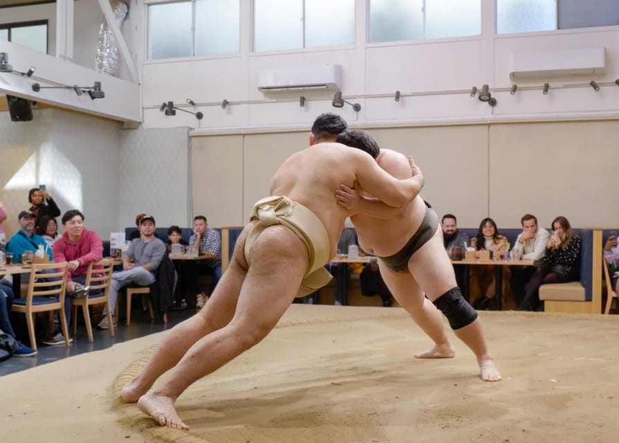 Tokyo: Challenge Sumo Wrestlers and Enjoy Meal - From Kikukawa Station to the sumo hall