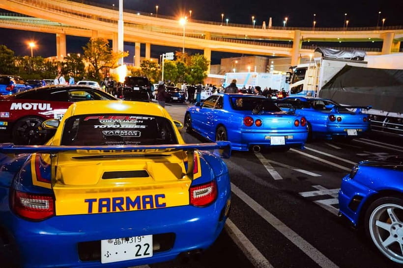 Tokyo: Legendary JDM CAR Daikoku Underground Meetup - Tokyo Tower and the final photo stop