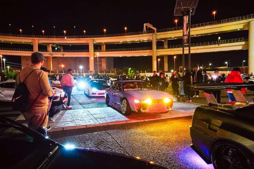 Tokyo: Legendary JDM CAR Daikoku Underground Meetup - The night route from Tokyo Station to the port