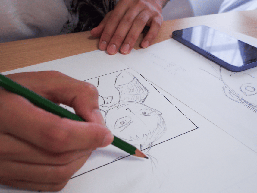 Tokyo: Manga Drawing Workshop Guided by Pro Manga Artist - Pencil, Ink, Black Areas, and Screen Tones