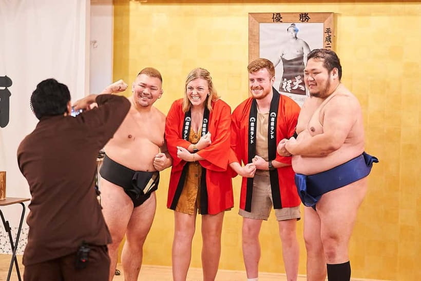 Tokyo Sumo Experience: Chanko & Mochi with a Former Pro - Watching former professionals demonstrate the sport