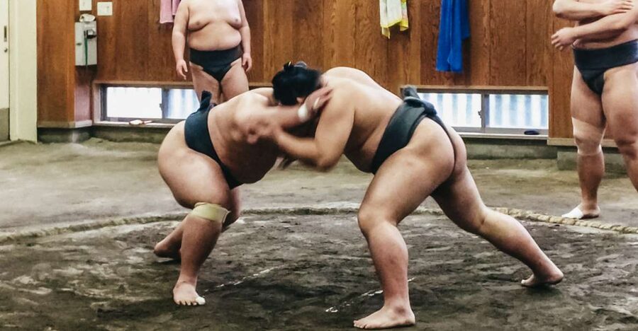 Tokyo: Sumo Morning Training Visit - Warmups, Drills, and the Sound of Contact