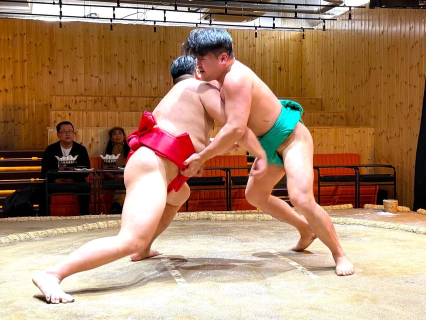 Tokyo: Sumo Show Experience with Chicken Hot Pot and a Photo - The sumo challenge: your chance to enter the ring