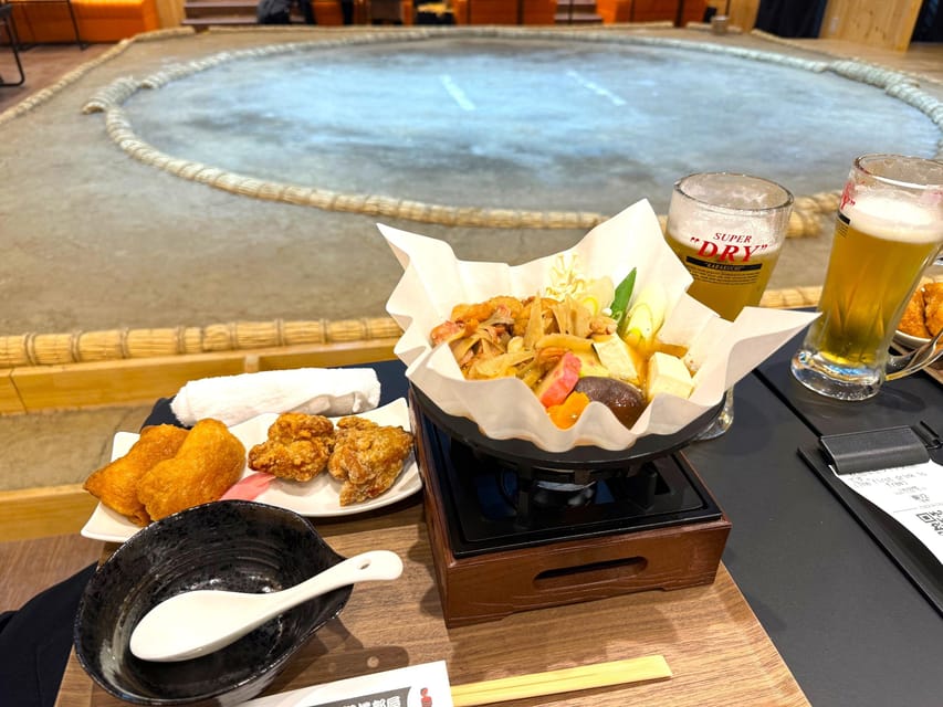 Tokyo: Sumo Show Experience with Chicken Hot Pot and a Photo - Chicken hot pot and the all-you-can-eat meal