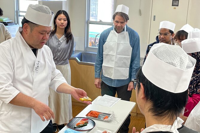 Tokyo Sushi Making Class in Tsukiji with Professional Chef - Eating your own sushi for lunch