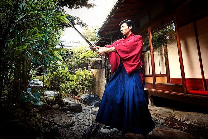 Tokyo Sword Experience - includes Museum Ticket/Ninja Experience - Putting on hakama and posing like a samurai