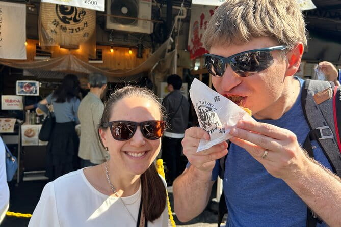 Tokyo Tsukiji Fish Market Food Tour: 15 Stops & Walk Local Street - Passing the small wholesale fish market
